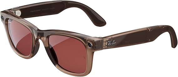 Ray-Ban Meta Glasses Wayfarer - Warm Stone Transitions Watermelon Red