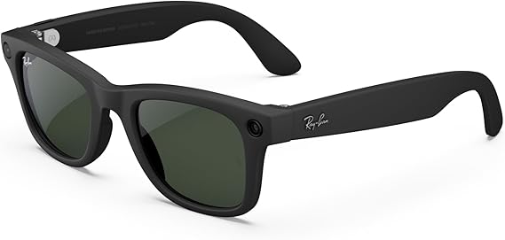 Ray-Ban Meta Glasses, Wayfarer - Matte Black Transitions Clear to Graphite Green