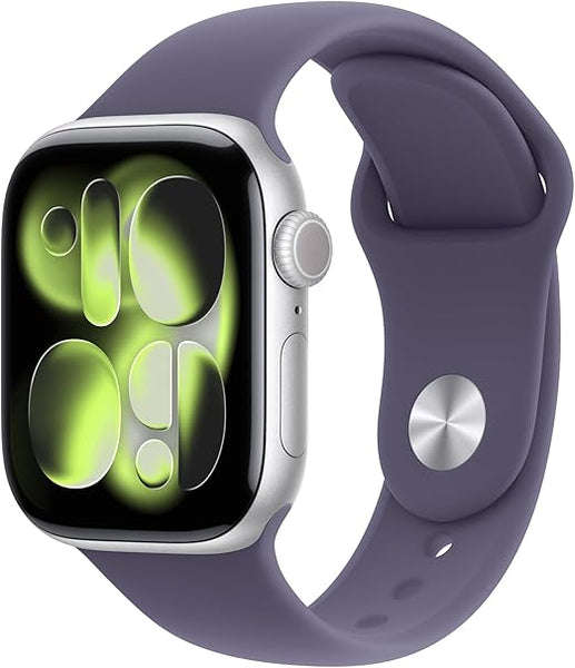Apple Watch Series 11 46mm with Silver Aluminum Case with Purple Fog Sport Band -‎MFCR4LW/A
