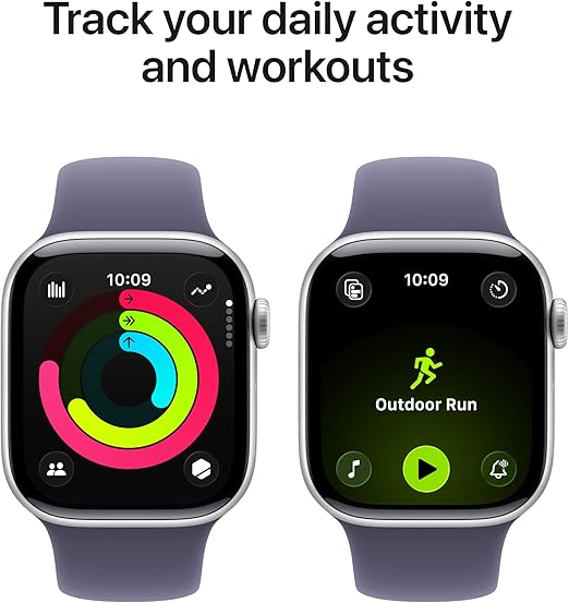Apple Watch Series 11 46mm with Silver Aluminum Case with Purple Fog Sport Band -‎MFCR4LW/A