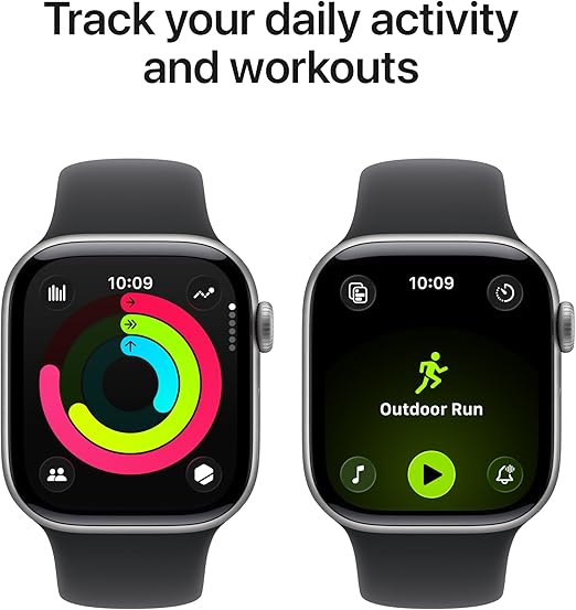 Apple Watch Series 11 42mm with Space Gray Aluminum Case and Black Sport Band-‎MF8A4LW/A