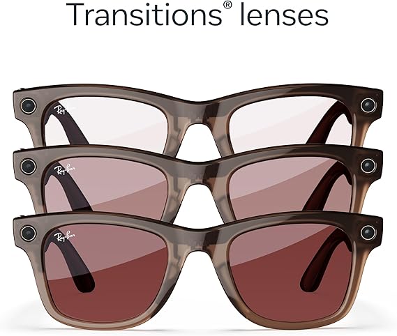 Ray-Ban Meta Glasses Wayfarer - Warm Stone Transitions Watermelon Red