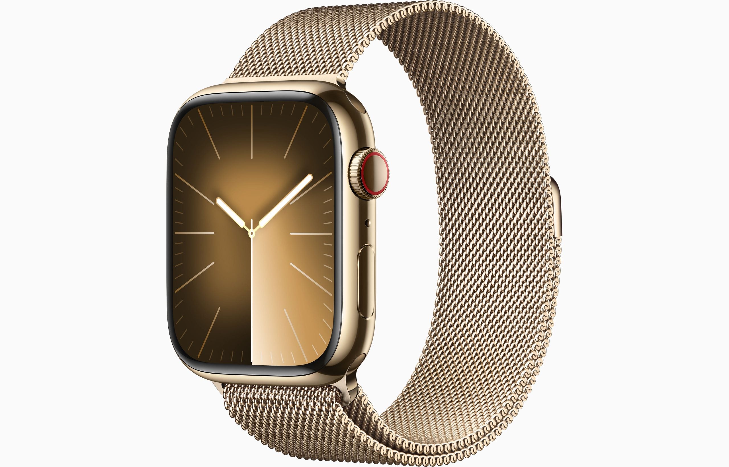  Apple Watch Series 9 [GPS + Cellular 45mm]  Gold Stainless Steel Case-Gold Milanese Loop