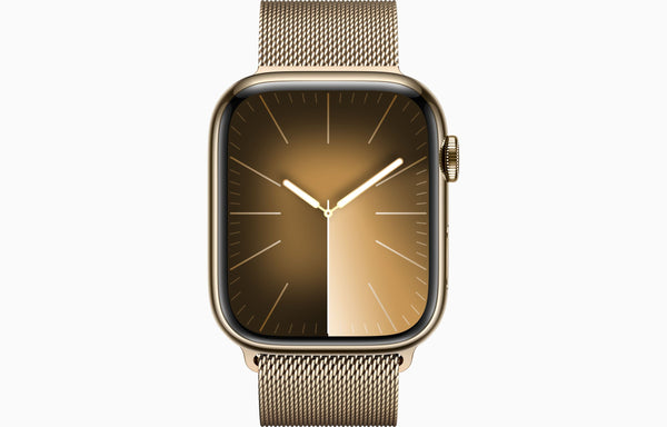  Apple Watch Series 9 [GPS + Cellular 45mm]  Gold Stainless Steel Case-Gold Milanese Loop